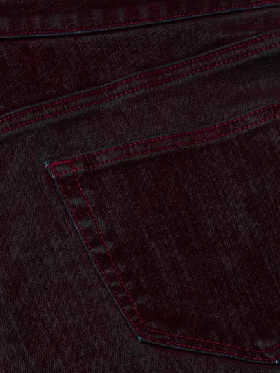 L'agence Dolores Flocked Bow-leg Jean In Black