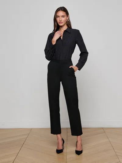 L'agence Ellery Crystal Shirt In Black