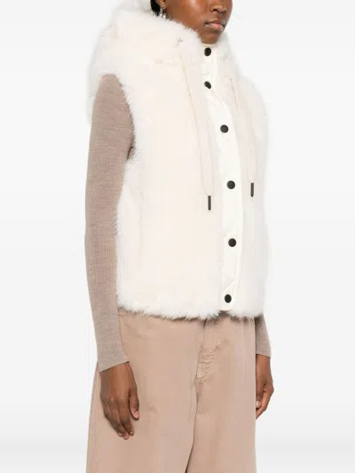 Moncler Grenoble Arve Down Vest In Neutral