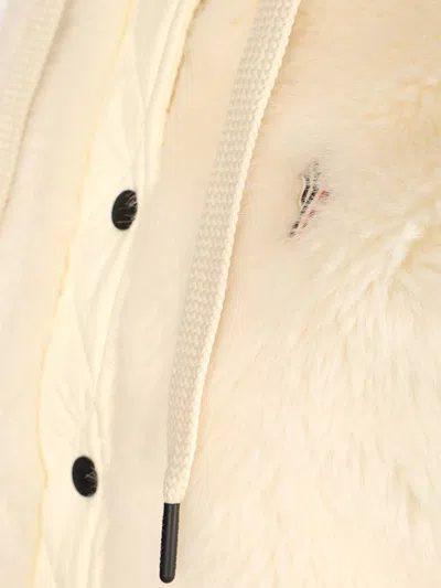 Moncler Arve Teddy Vest Coats White In Neutral