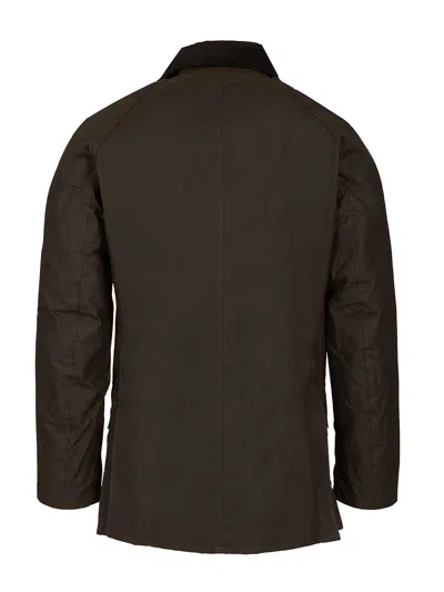 Barbour Jacket Collar Corduroy Slit Pockets In Burgundy