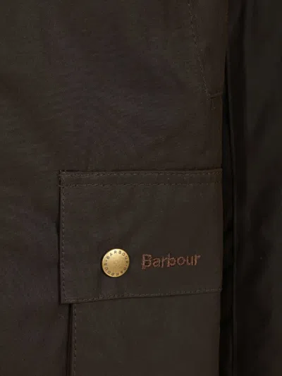 Barbour Jacket Collar Corduroy Slit Pockets In Burgundy