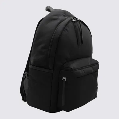 Ami Alexandre Mattiussi Ami Backpack Bag In Smooth Black Polyamide In Black