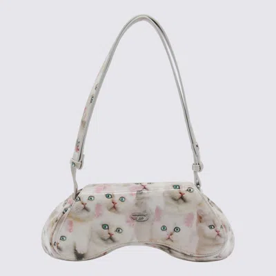 Diesel Play-shoulder Bag In Printed Glossy Pu In Purple