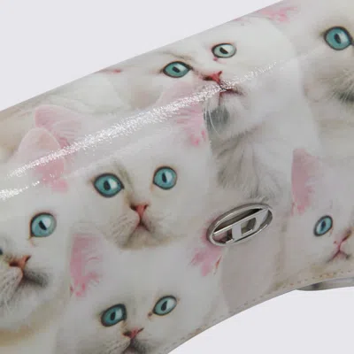 Diesel Play-shoulder Bag In Printed Glossy Pu In Purple