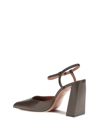 Amina Muaddi Charlotte Pumps In Gray