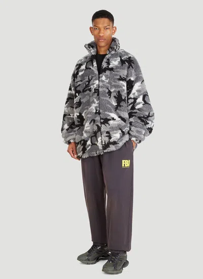 Balenciaga Fbi-logo Track Pants In Black