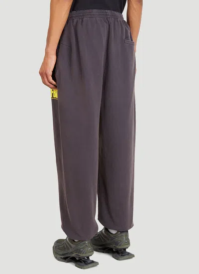 Balenciaga Fbi-logo Track Pants In Black