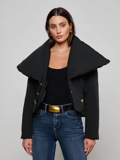 L'agence Pippa High Collar Jacket In Black