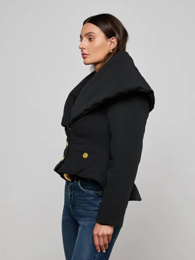 L'agence Pippa High Collar Jacket In Black