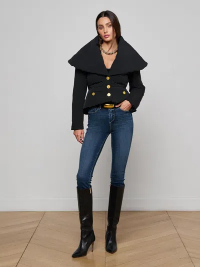 L'agence Pippa High Collar Jacket In Black