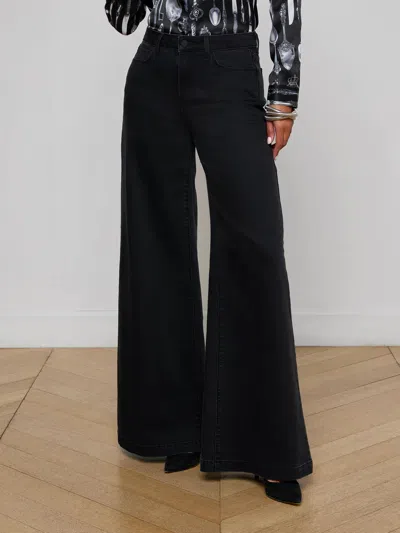 L'agence Quincy Wide-leg Jean In Black