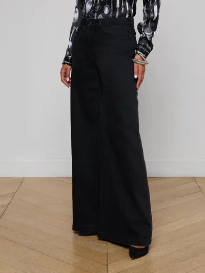 L'agence Quincy Wide-leg Jean In Black