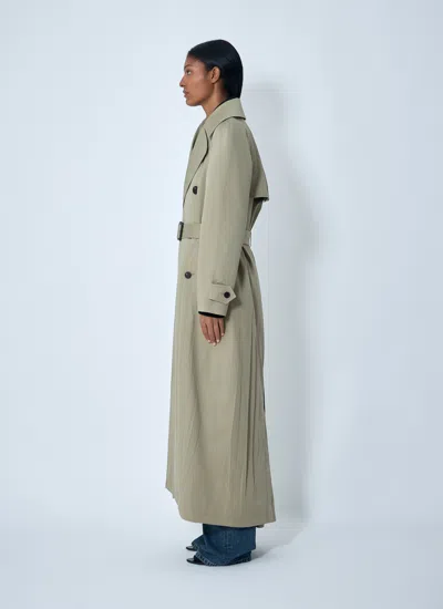 Balenciaga Women Cocoon Maxi Trench Coat In White