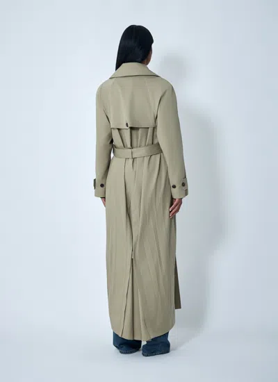 Balenciaga Women Cocoon Maxi Trench Coat In White