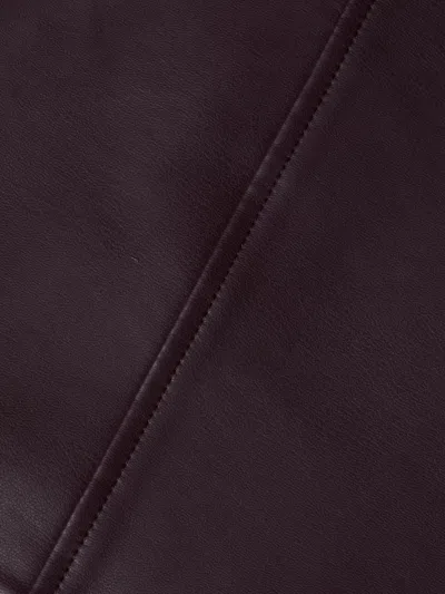 L'agence Robyn Vegan Leather Midi Skirt In Purple