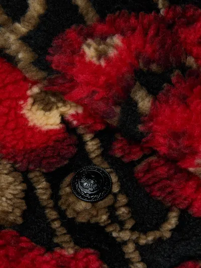 L'agence Tristan Sherpa Midi Coat In Red