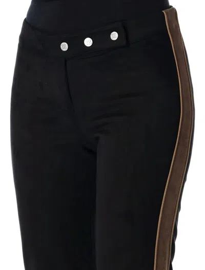 Misbhv Faux Suede Moto Pants In Black