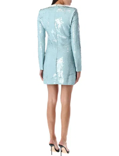 Self-portrait Sequin Mini Dress In Blue