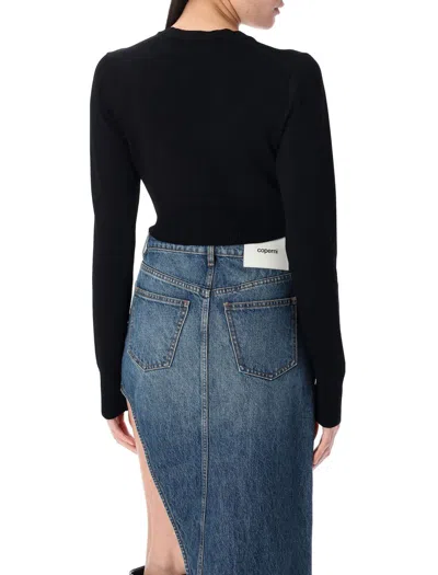 Coperni Knitted C Logo Top In Black