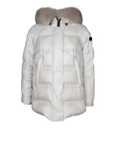 Peuterey Quilted Jacket With Large Quilts In White