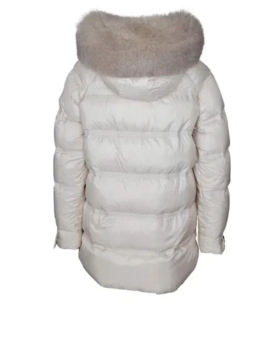 Peuterey Quilted Jacket With Large Quilts In White