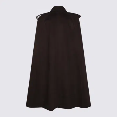 Burberry Cashmere Coat With Belted Waist And Epaulettes In Brown