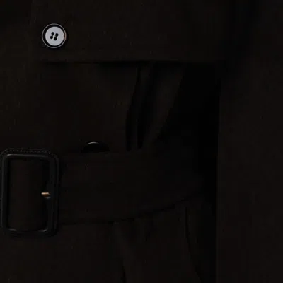 Burberry Cashmere Coat With Belted Waist And Epaulettes In Brown