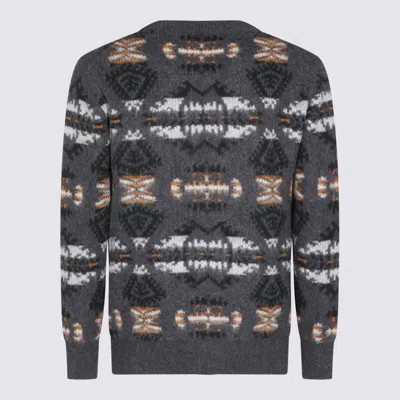 Altea Patterned Buttoned Cardigan In Gray