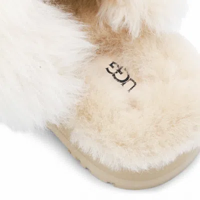 Ugg Beige Leather Disquette Chalet Flats In Multi