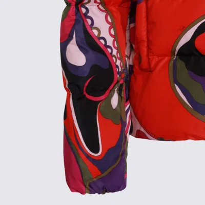Pucci Orchidee Down Jacket In Multi