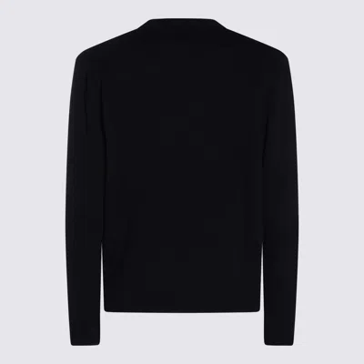 Seven Gauge Dark Blue Wool Knitwear In Blue