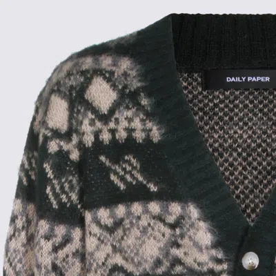 Daily Paper Patterned Button Cardigan In Multi