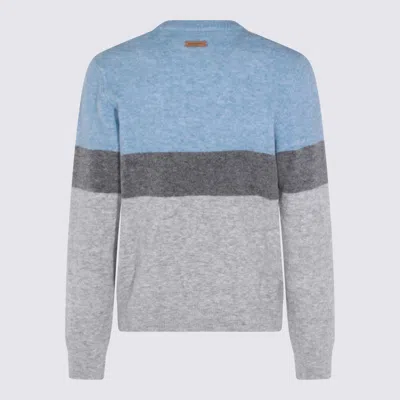 Jacob Cohen Color Block Crew Neck Sweater In Multi