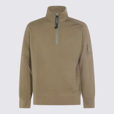 C.p. Company Half Zip Sweatshirt In Green