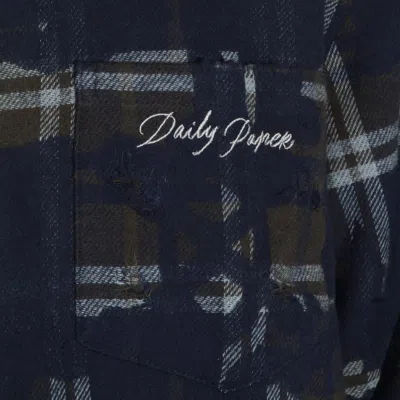 Daily Paper Blue Cotton Shirt In Blue