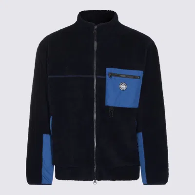 Mauna Kea Modern Jacket With High Collar And Pockets In Blue