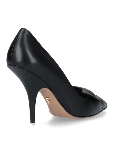 Ferragamo Stylish Pumps With Pointed Toe And Bow In Black
