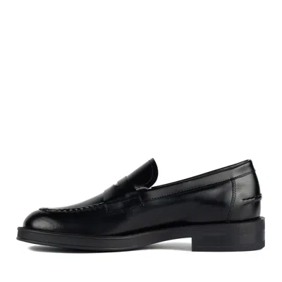Copenhagen Black Smooth Leather Penny Loafer In Black