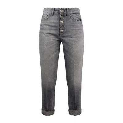 Dondup Koons Loose Jeans In Fixed Denim In Gray
