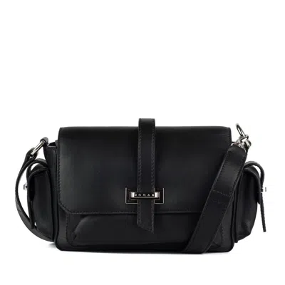 Hogan Small Black Flap Bag In Black