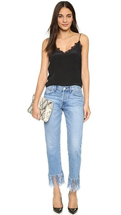 Shop 3x1 Wm3 Straight Crop Fringe Jeans In Stella