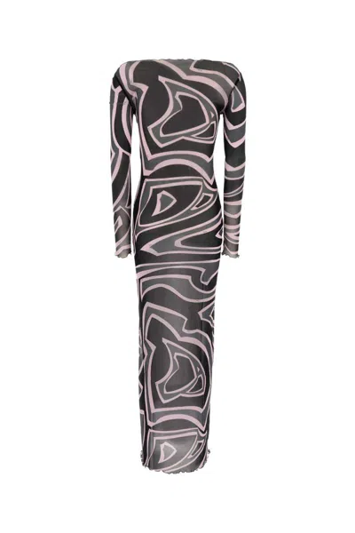 Pucci Printed Tulle Dress In Multi