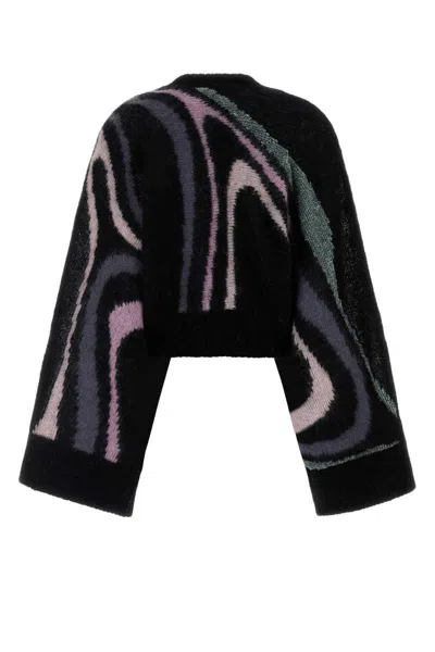 Pucci Embroidered Mohair Blend Oversize Sweater In Multi