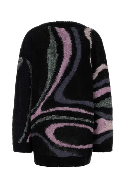 Pucci Embroidered Mohair Blend Oversize Cardigan In Multi