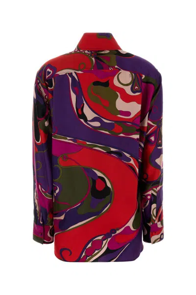 Pucci Printed Silk Shirt In Multi