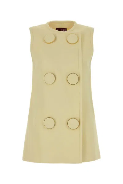 Gucci Women Viscose Vest With Maxi Buttons In Brown