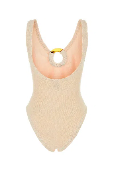Hunza G Celine Seersucker Swimsuit In Pink
