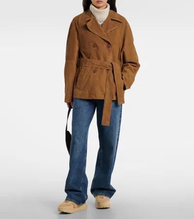 Bogner Malaga 27 Suede-trimmed Shearling Platform Sneakers In Nude