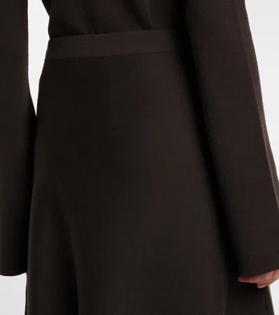 Gabriela Hearst Wool, Silk, And Cashmere Midi Skirt In Black